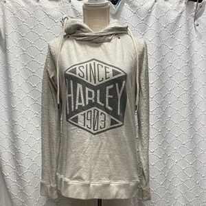 Harley-Davidson size large Gray double hood Hoodie Sweatshirt long sleeve comfy‎